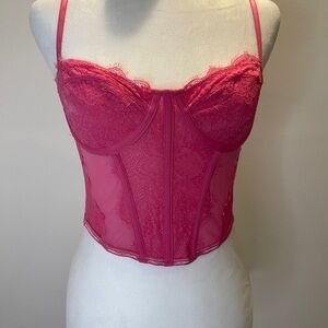 Lace Bustier in Pink